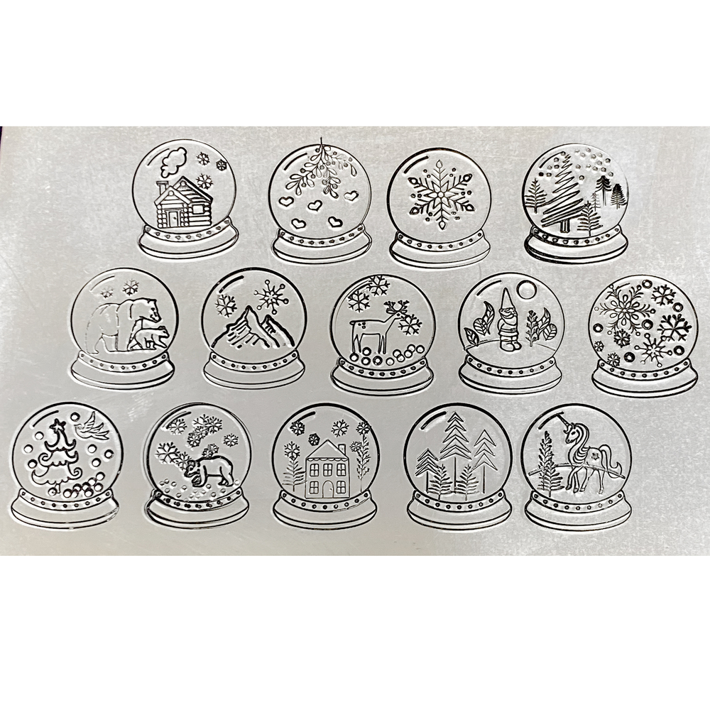Metal Stamping Tools Snow Globe / Crystal Ball Metal Design Stamp, 17mm - Beaducation Original